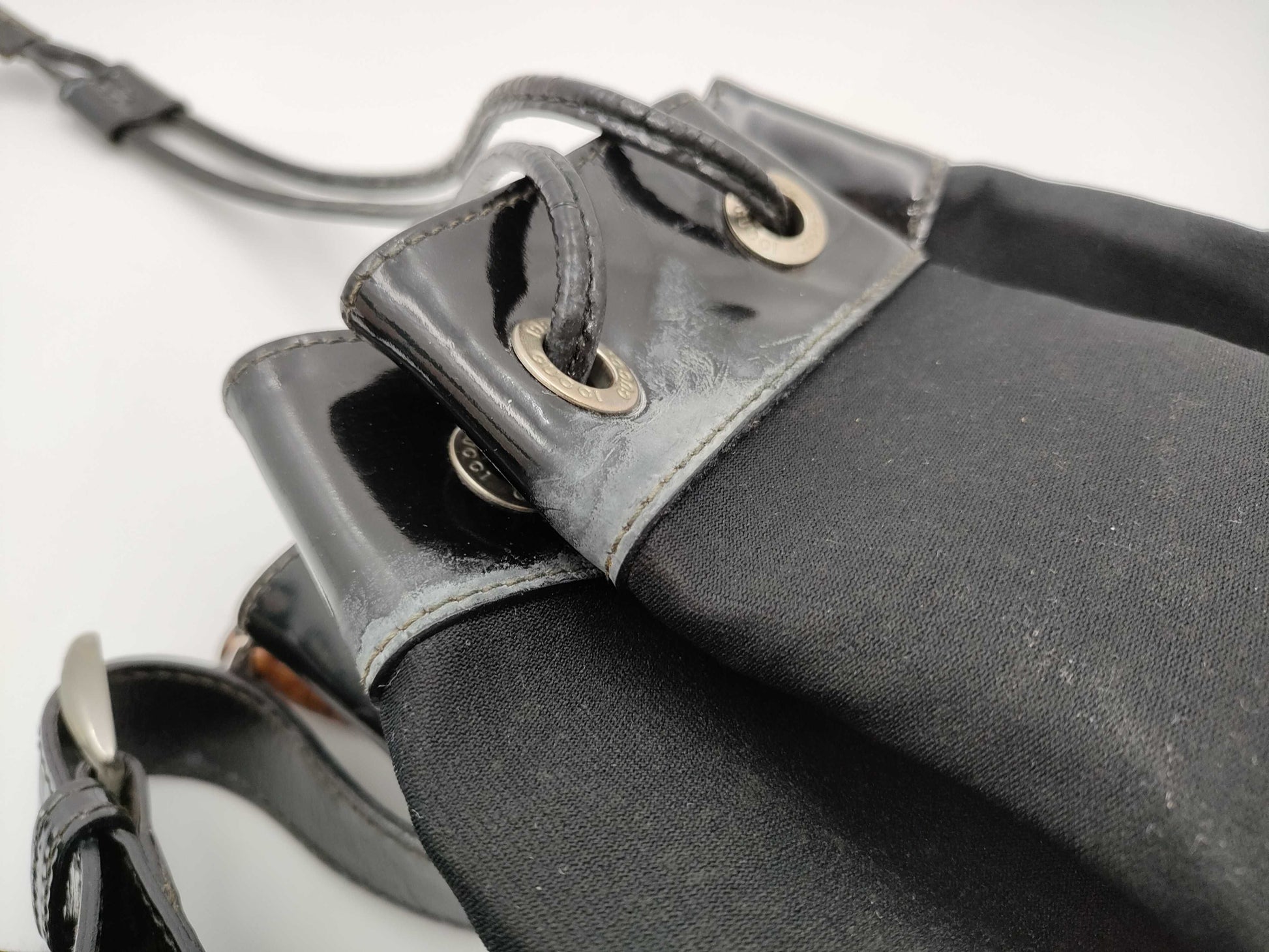 GUCCI Bamboo Patent Leather Suede Crossbody Bag/Dolce & Gabbana Backpack