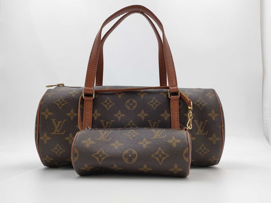 LOUIS VUITTON Monogram Old Papillon Handbag with Pouch