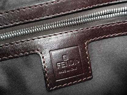 FENDI Zucca Mamma Half Moon Tote Handbag