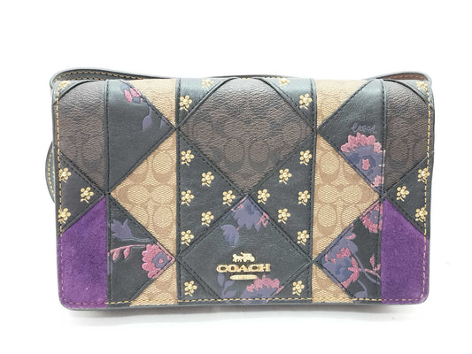 COACH Signature Shoulder Wallet Leather Shoulder Bag