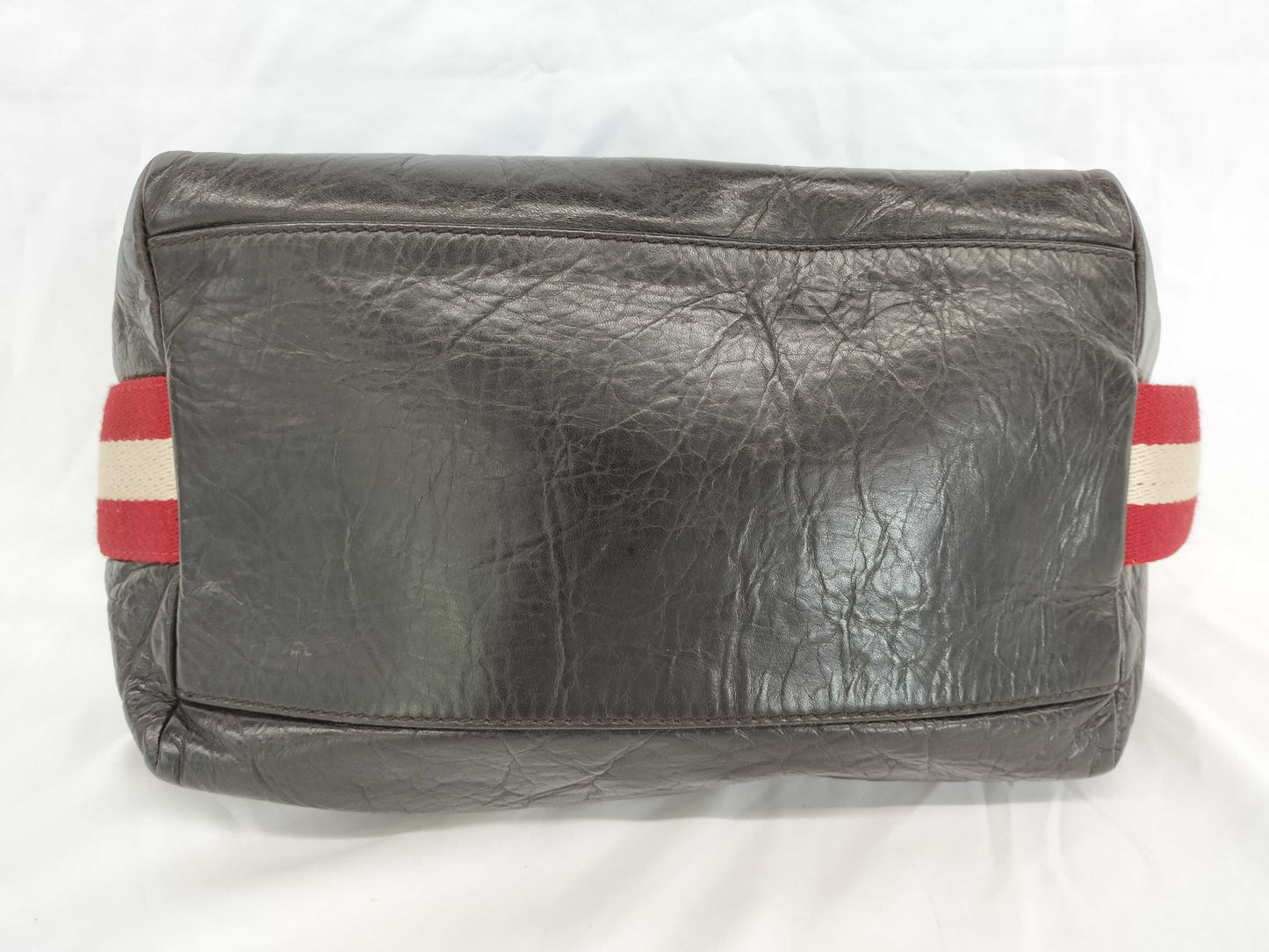 BALLY Leather Canvas Handbag Shoulder Bag