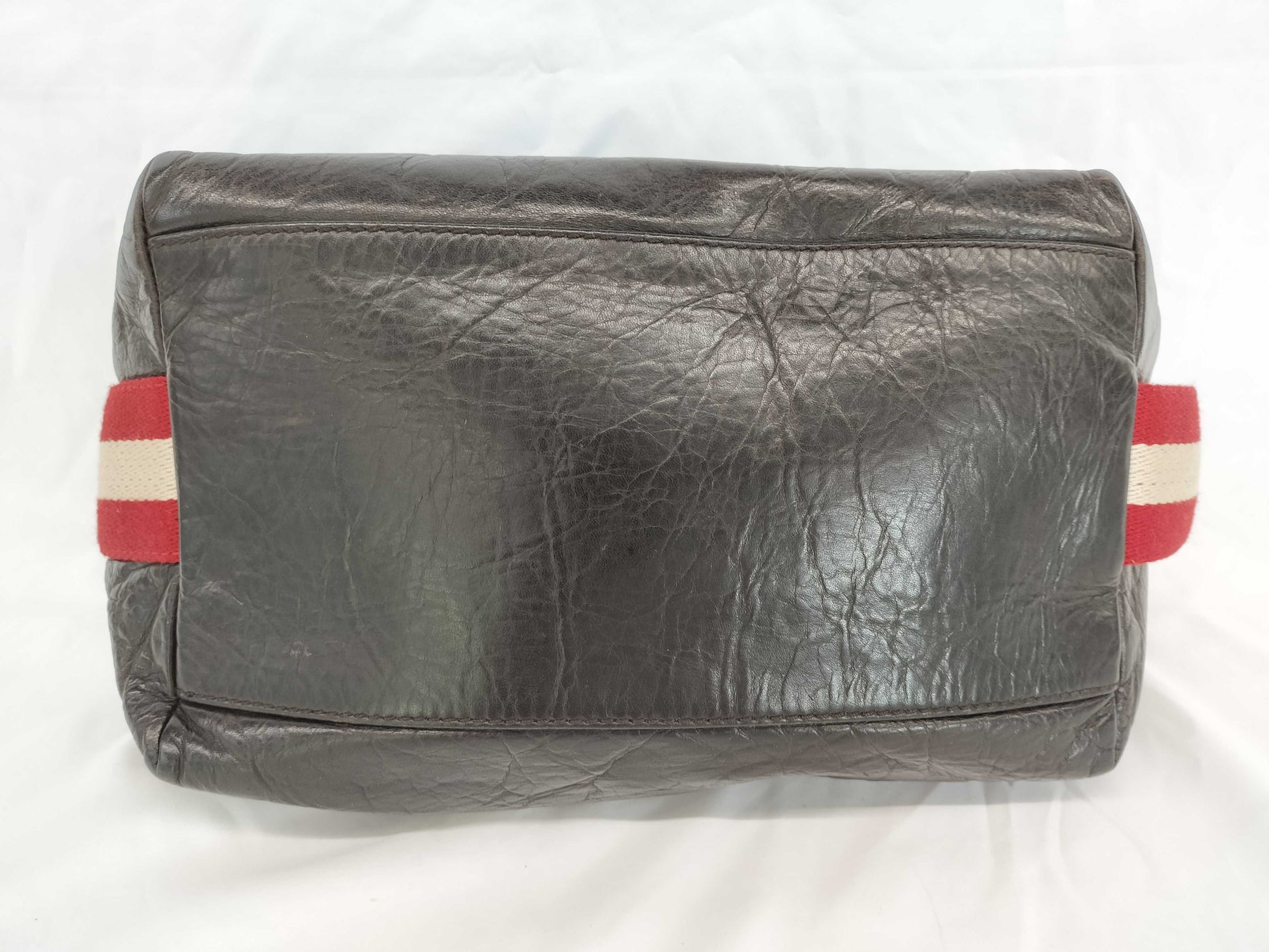 BALLY Leather Canvas Handbag Shoulder Bag
