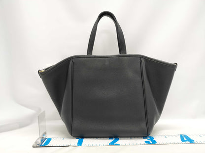 CELINE Small Fold Cabas 2-way Black Handbag