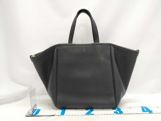 CELINE Small Fold Cabas 2-way Black Handbag