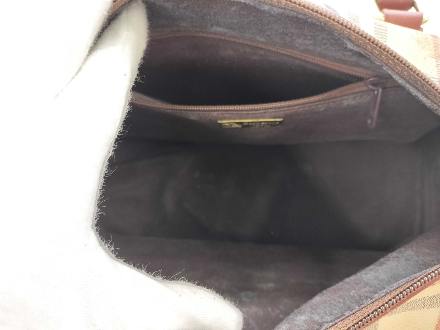 BURBERRY Nova Check PVC Handbag Mini Boston Bag