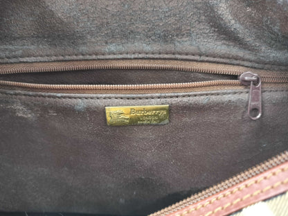 BURBERRY Nova Check PVC Handbag Mini Boston Bag