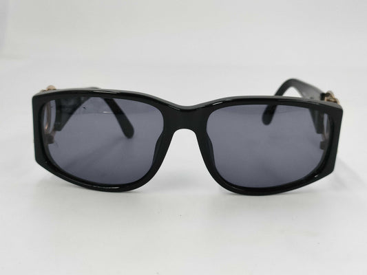 CHANEL 02461 94305 Black x Gold Sunglasses