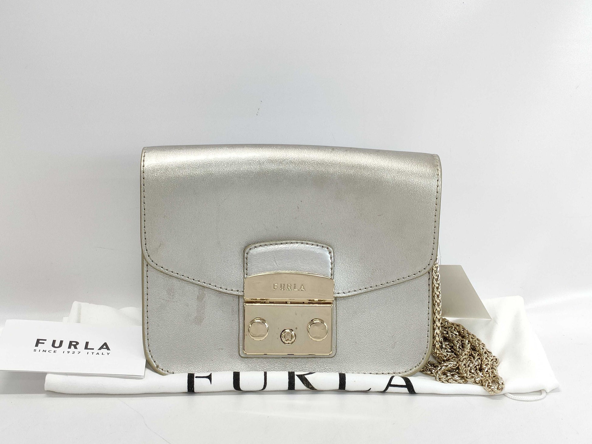 FURLA Metropolis Chain Shoulder Bag with New Logo