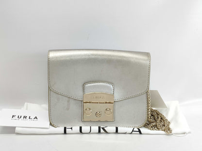 FURLA Metropolis Chain Shoulder Bag with New Logo