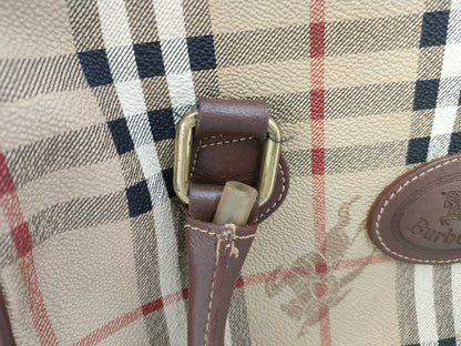 BURBERRY Check Mini Boston Handbag