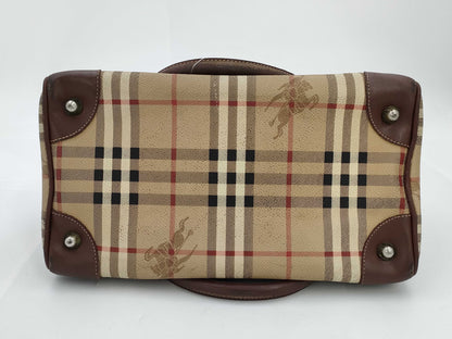 BURBERRY Check Mini Boston Handbag