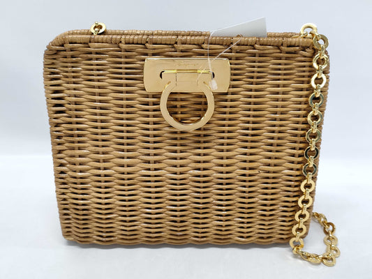 Salvatore Ferragamo Gancini Rattan Chain Shoulder Bag