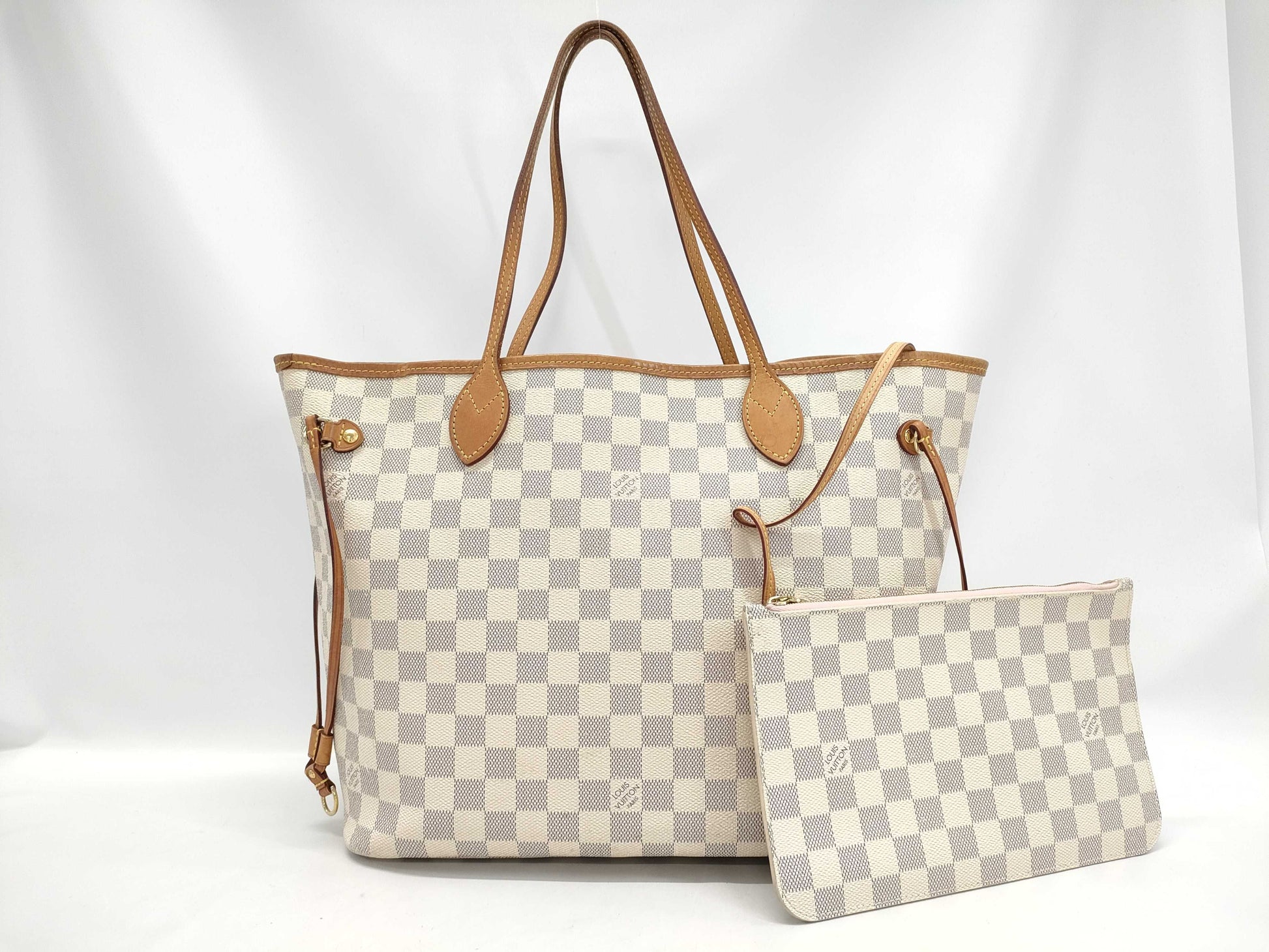 LOUIS VUITTON Damier Azur Neverfull MM Tote Bag