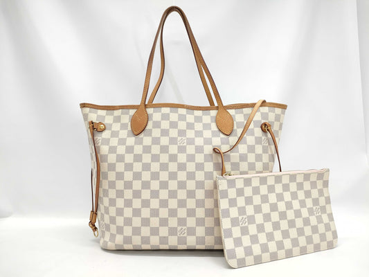 LOUIS VUITTON Damier Azur Neverfull MM Tote Bag
