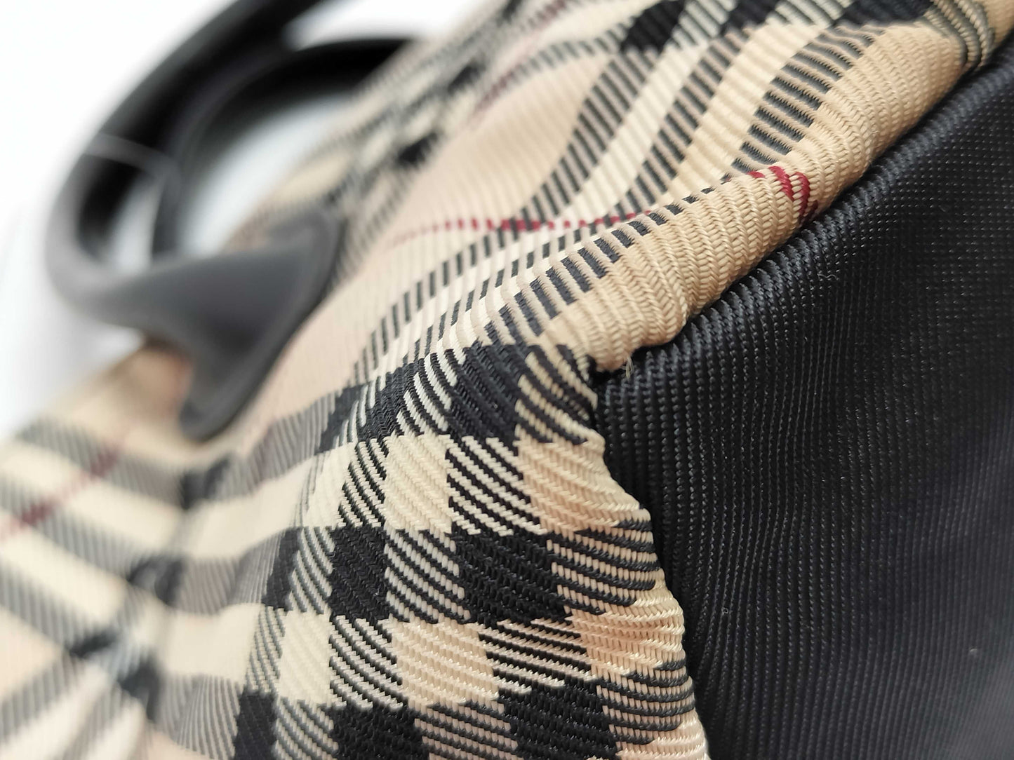 BURBERRY Blue Label Nova Check Handbag Nylon Tote Bag