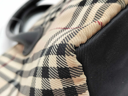 BURBERRY Blue Label Nova Check Handbag Nylon Tote Bag