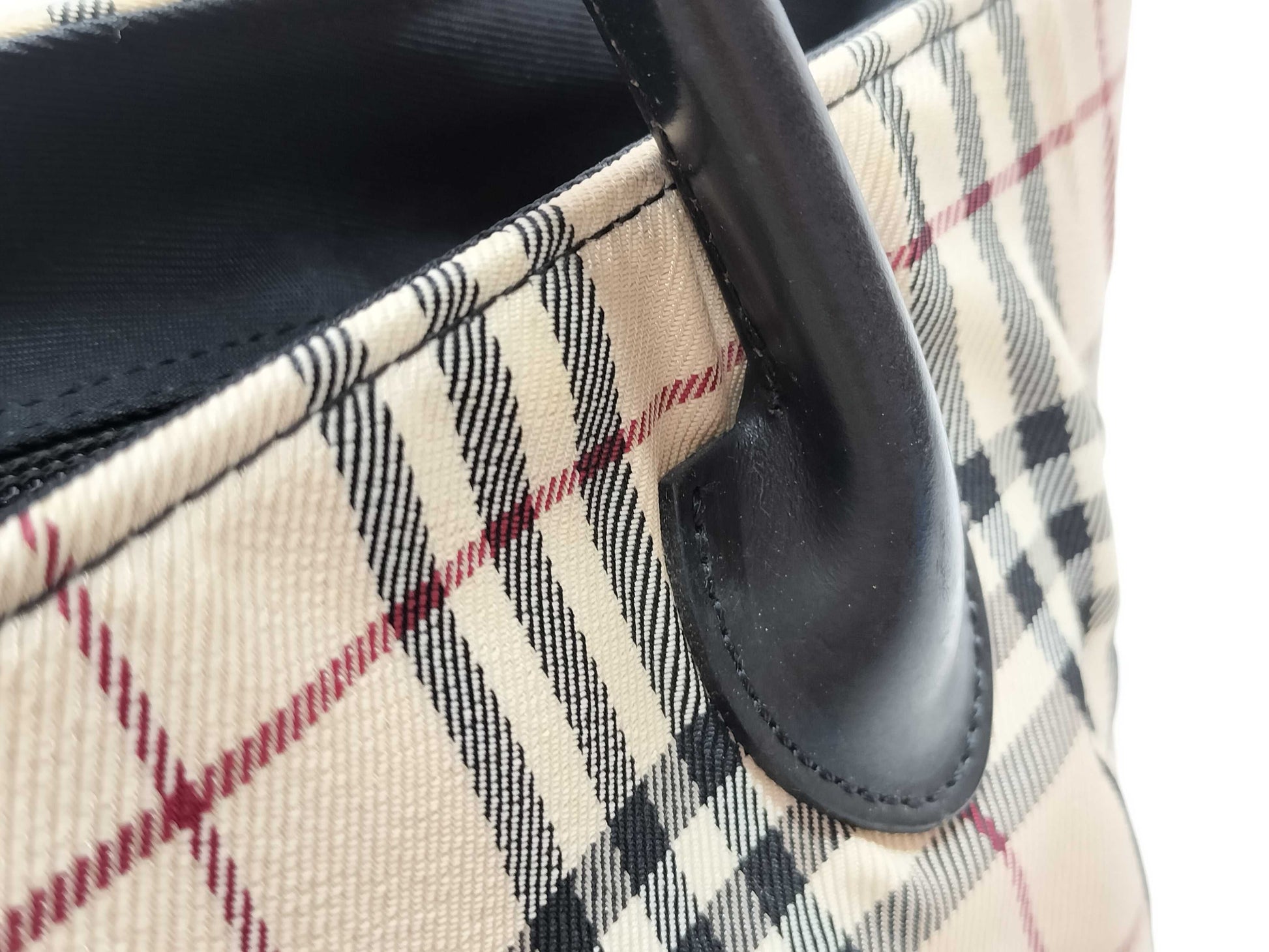 BURBERRY Blue Label Nova Check Handbag Nylon Tote Bag
