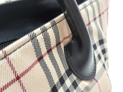 BURBERRY Blue Label Nova Check Handbag Nylon Tote Bag