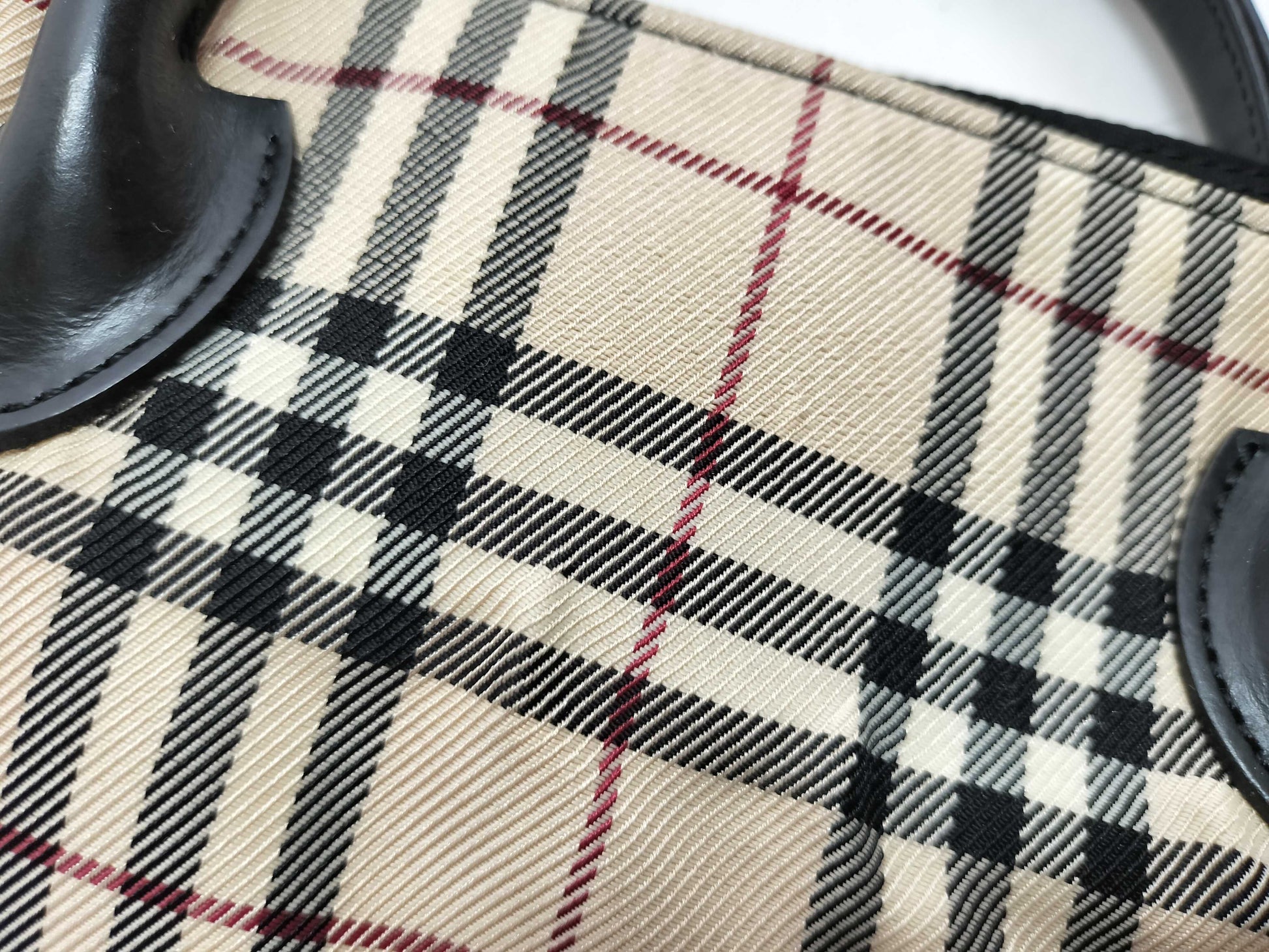 BURBERRY Blue Label Nova Check Handbag Nylon Tote Bag