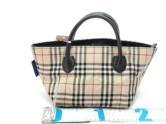 BURBERRY Blue Label Nova Check Handbag Nylon Tote Bag