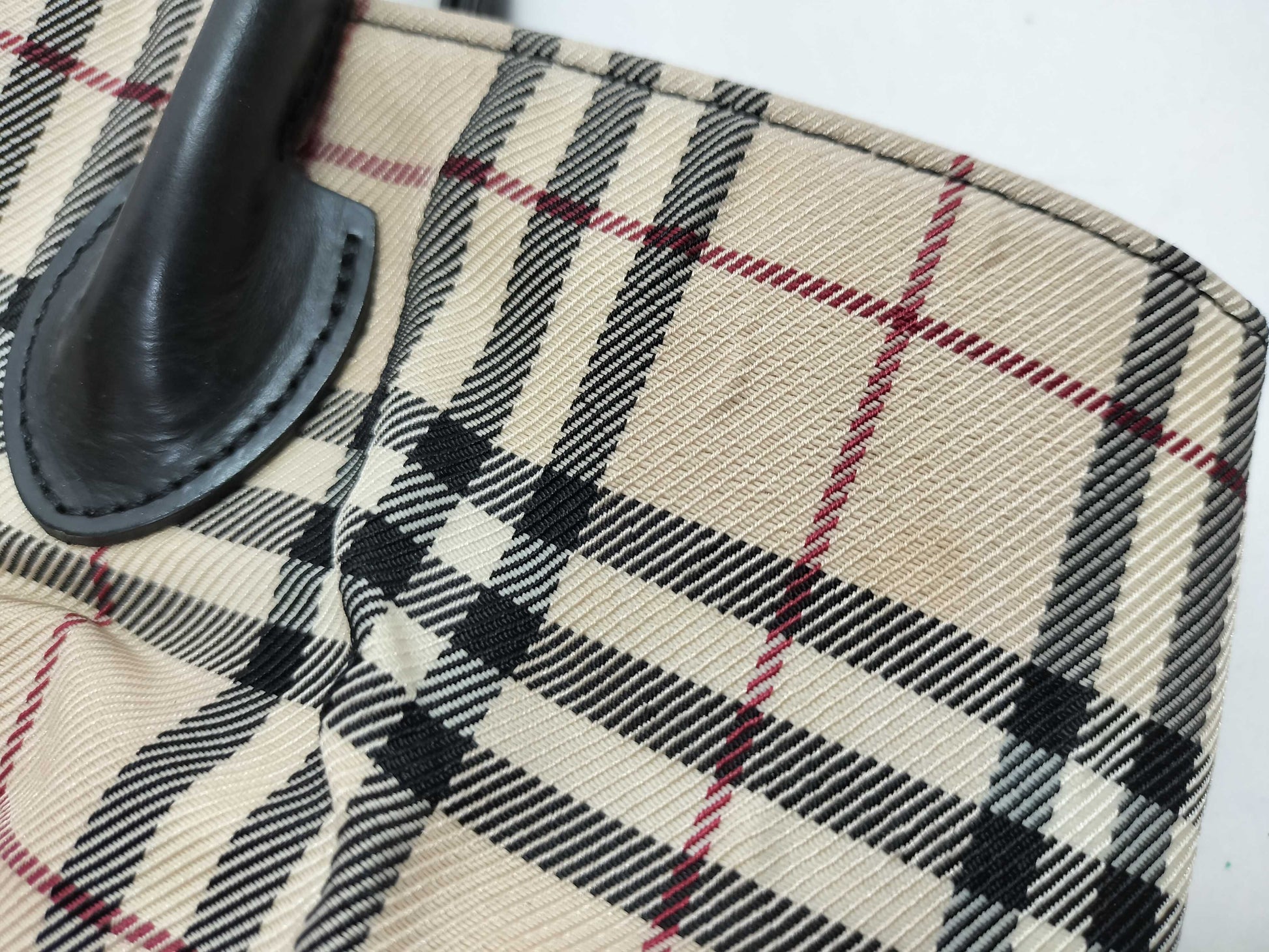 BURBERRY Blue Label Nova Check Handbag Nylon Tote Bag
