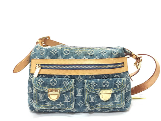 LOUIS VUITTON Monogram Denim Baggy PM Shoulder Bag