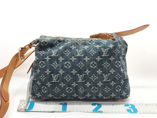 LOUIS VUITTON Monogram Denim Baggy PM Shoulder Bag