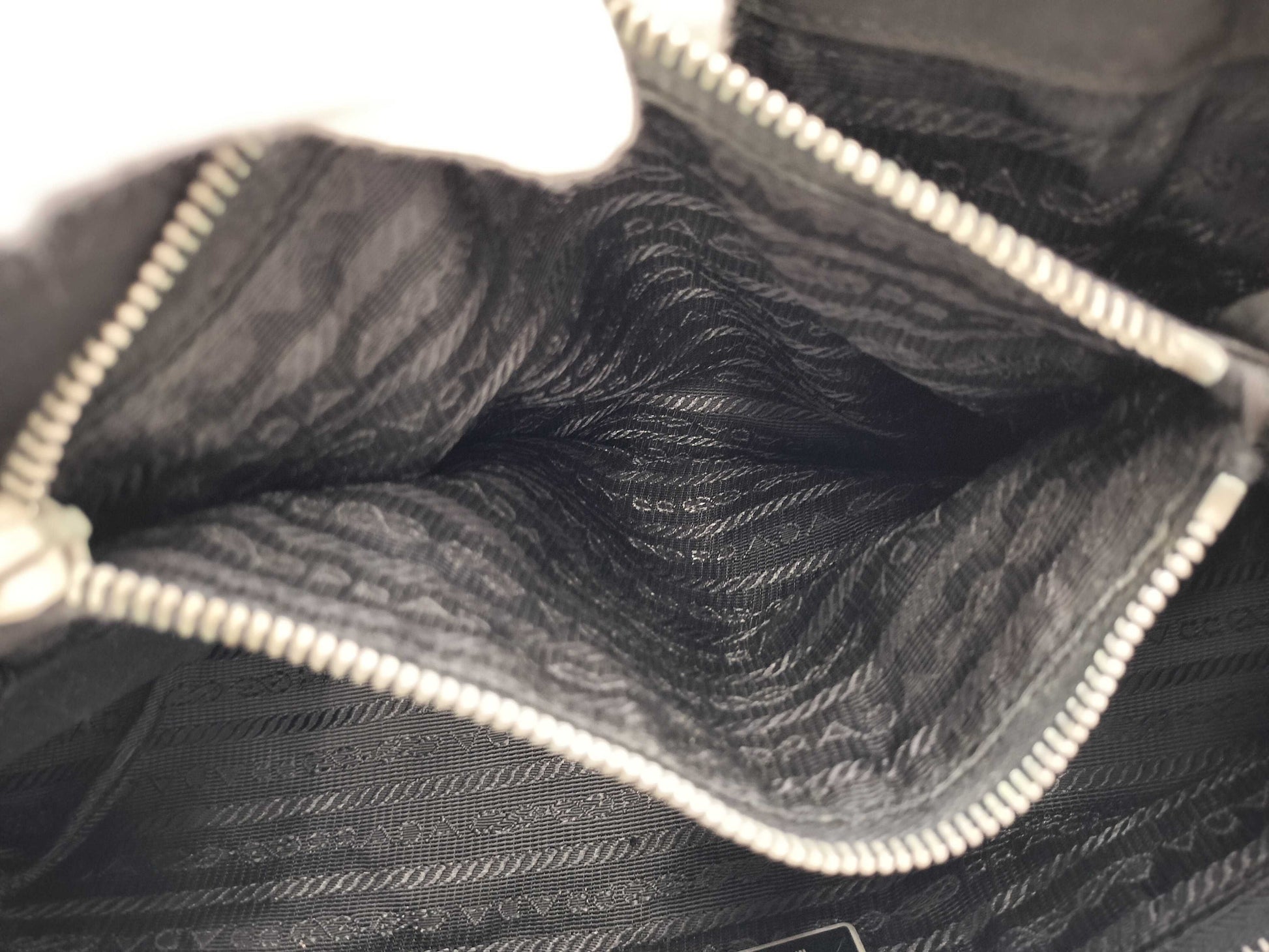 PRADA Tessuto Nylon Tote Bag with White Rust Repair