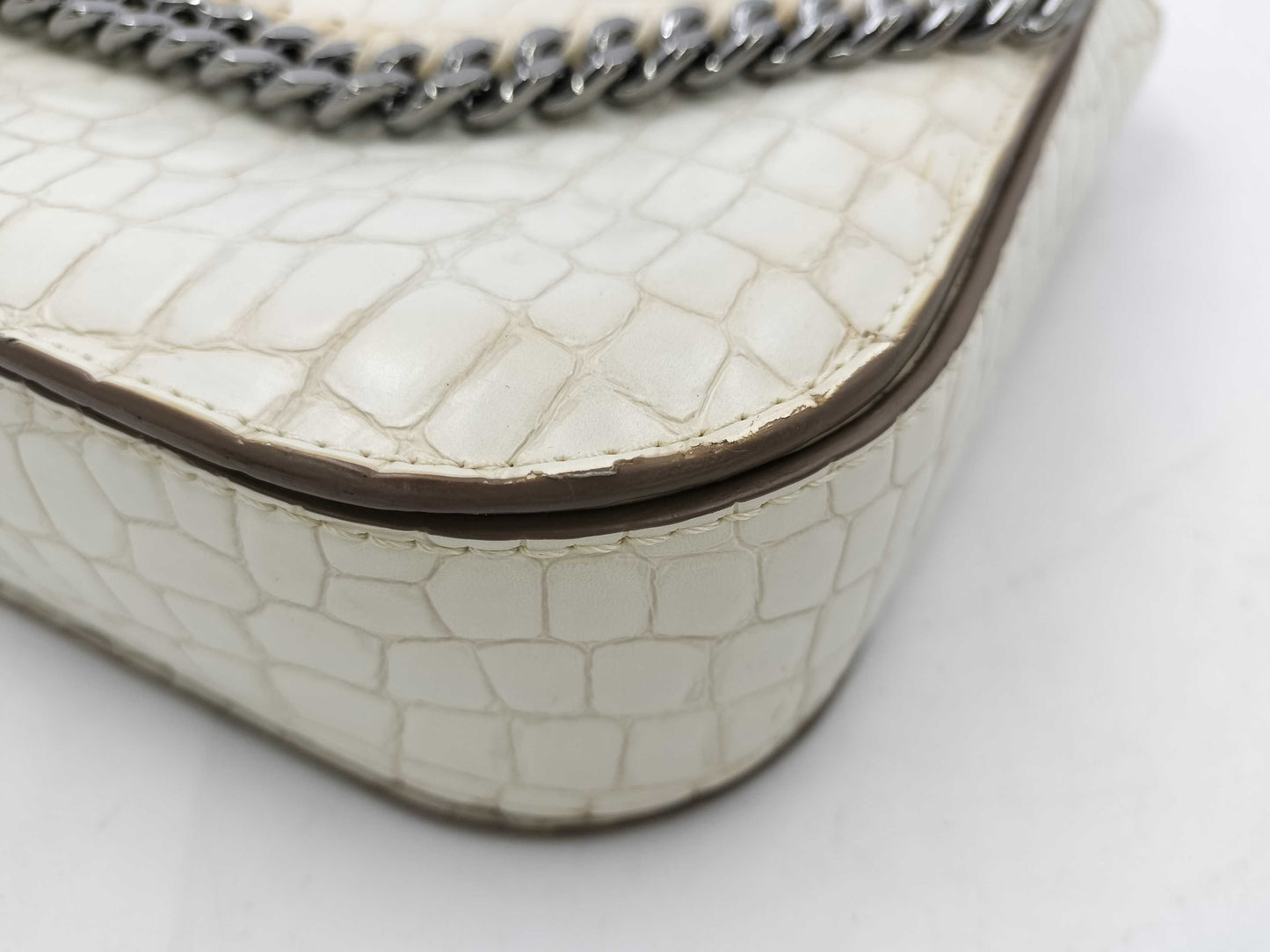 Stella McCartney Crocodile Embossed Shoulder Bag