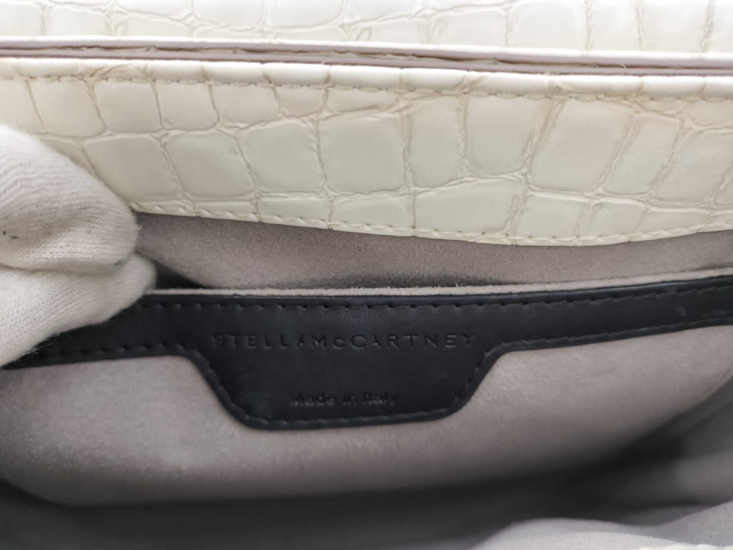 Stella McCartney Crocodile Embossed Shoulder Bag