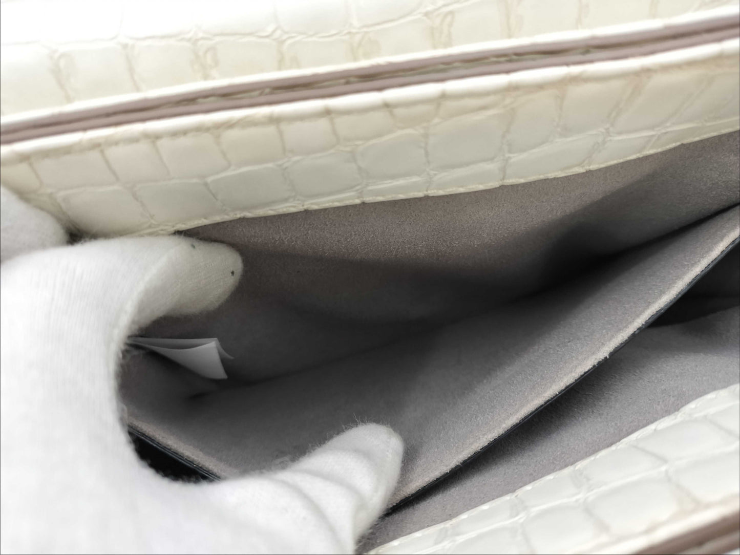 Stella McCartney Crocodile Embossed Shoulder Bag