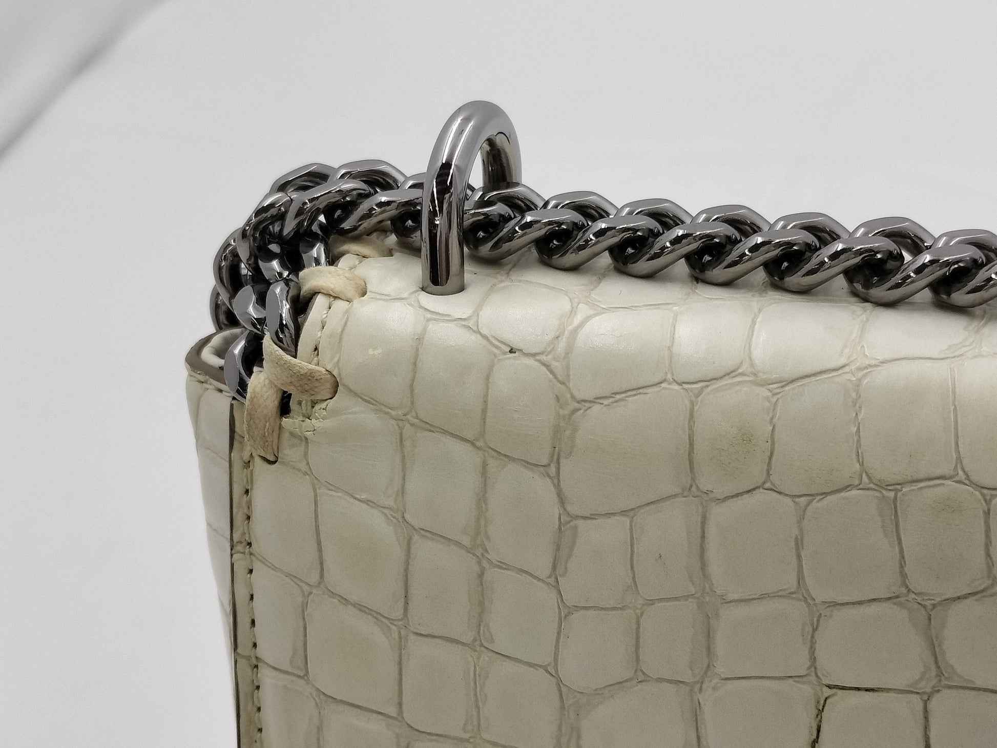 Stella McCartney Crocodile Embossed Shoulder Bag
