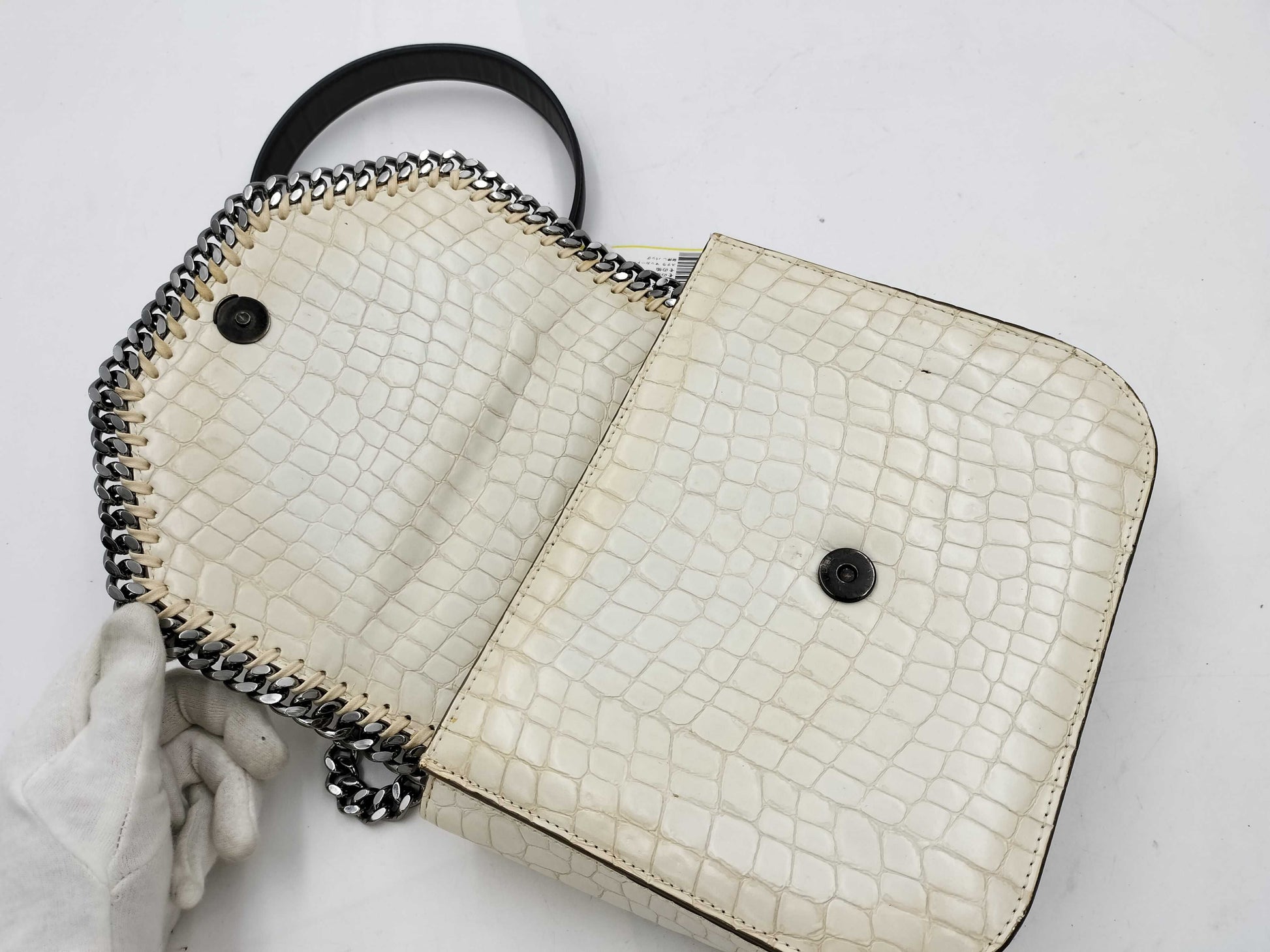 Stella McCartney Crocodile Embossed Shoulder Bag