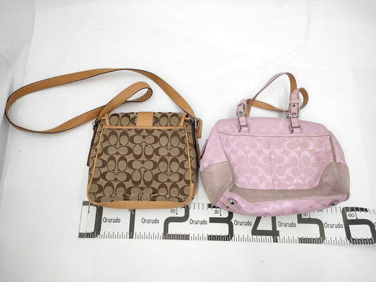 COACH Signature Shoulder/Mini Boston Shoulder Bag