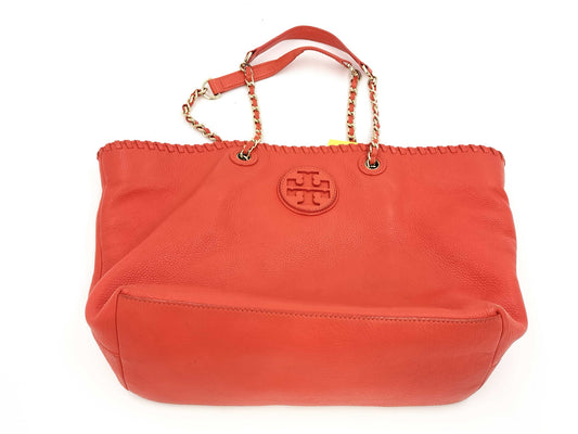 Tory Burch Orange Tote Bag Chain Handbag