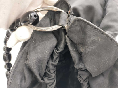 Dior Maris Pearl/Nylon/Black/Plastic Handbag