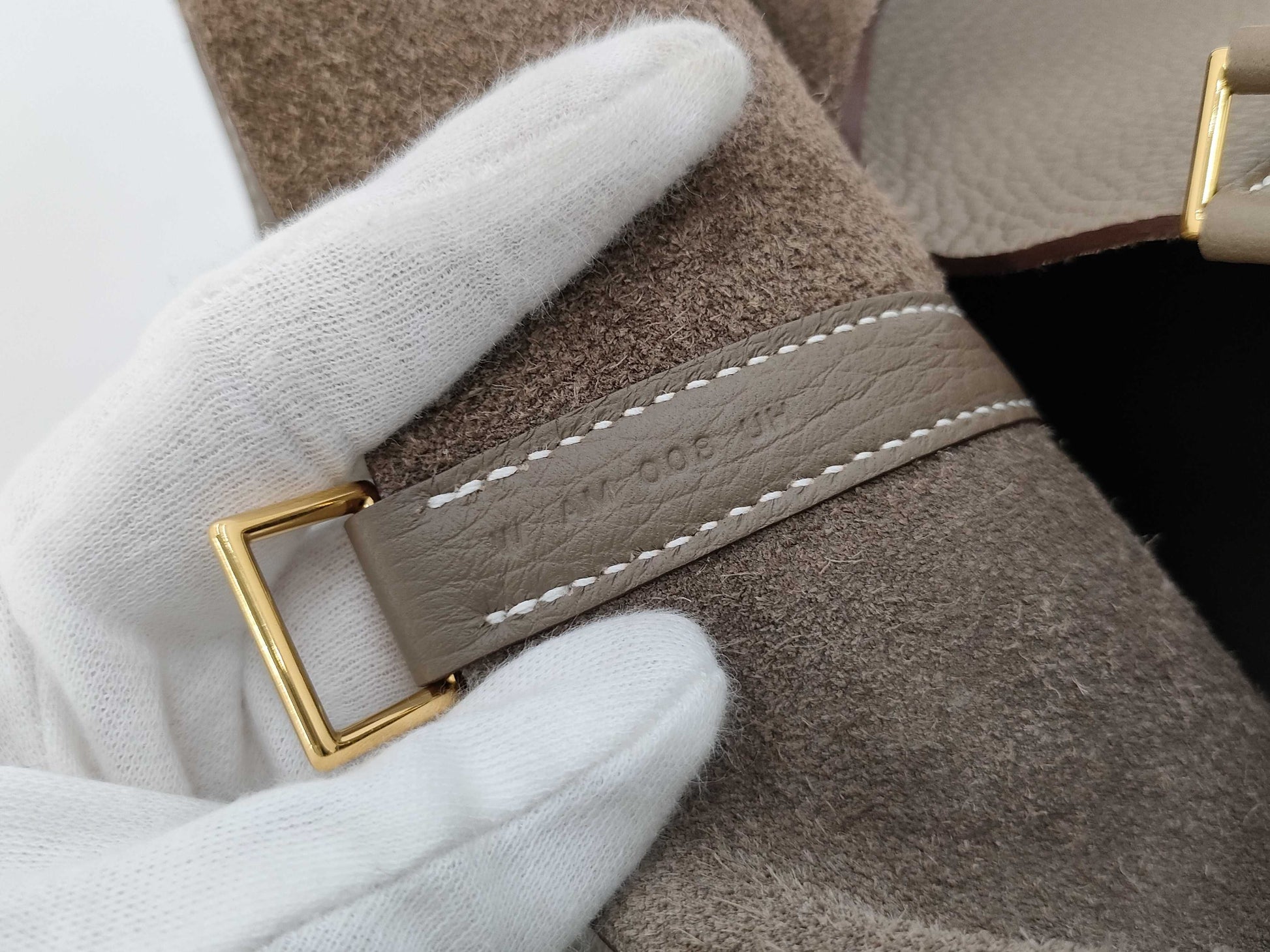 HERMES Picotin MM Taurillon Etoupe Gold Hardware W Stamp Handbag