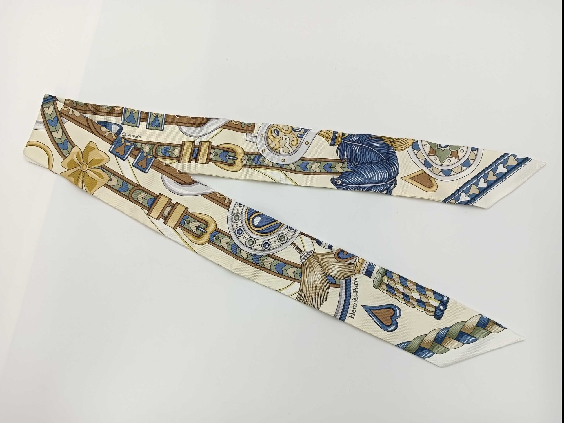 HERMES Twilly Arne de Coeur HARNAIS DE COEUR Blue Other Accessories