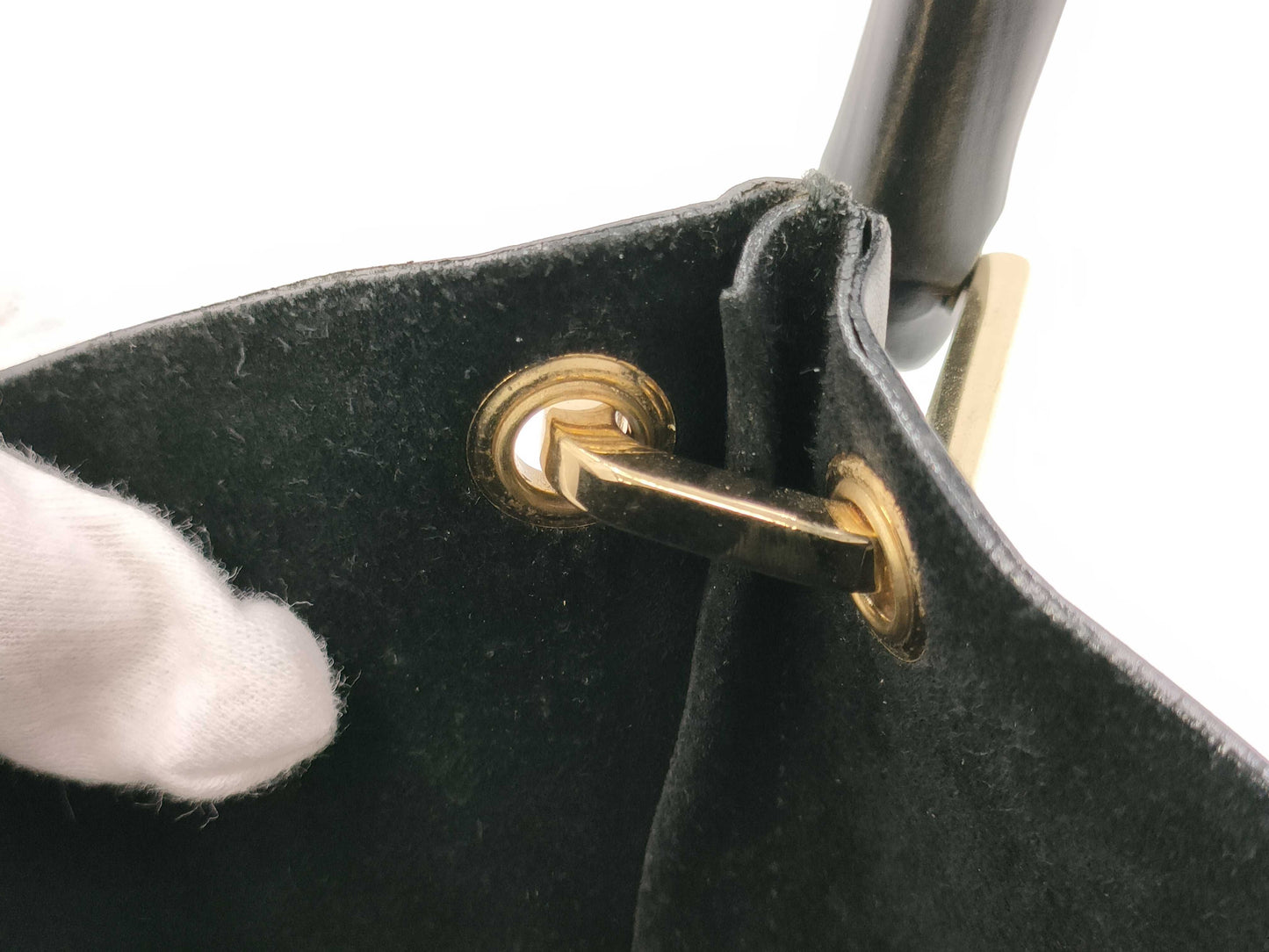 GUCCI Bamboo Semi-Shoulder Leather 001 1998 1883 Shoulder Bag