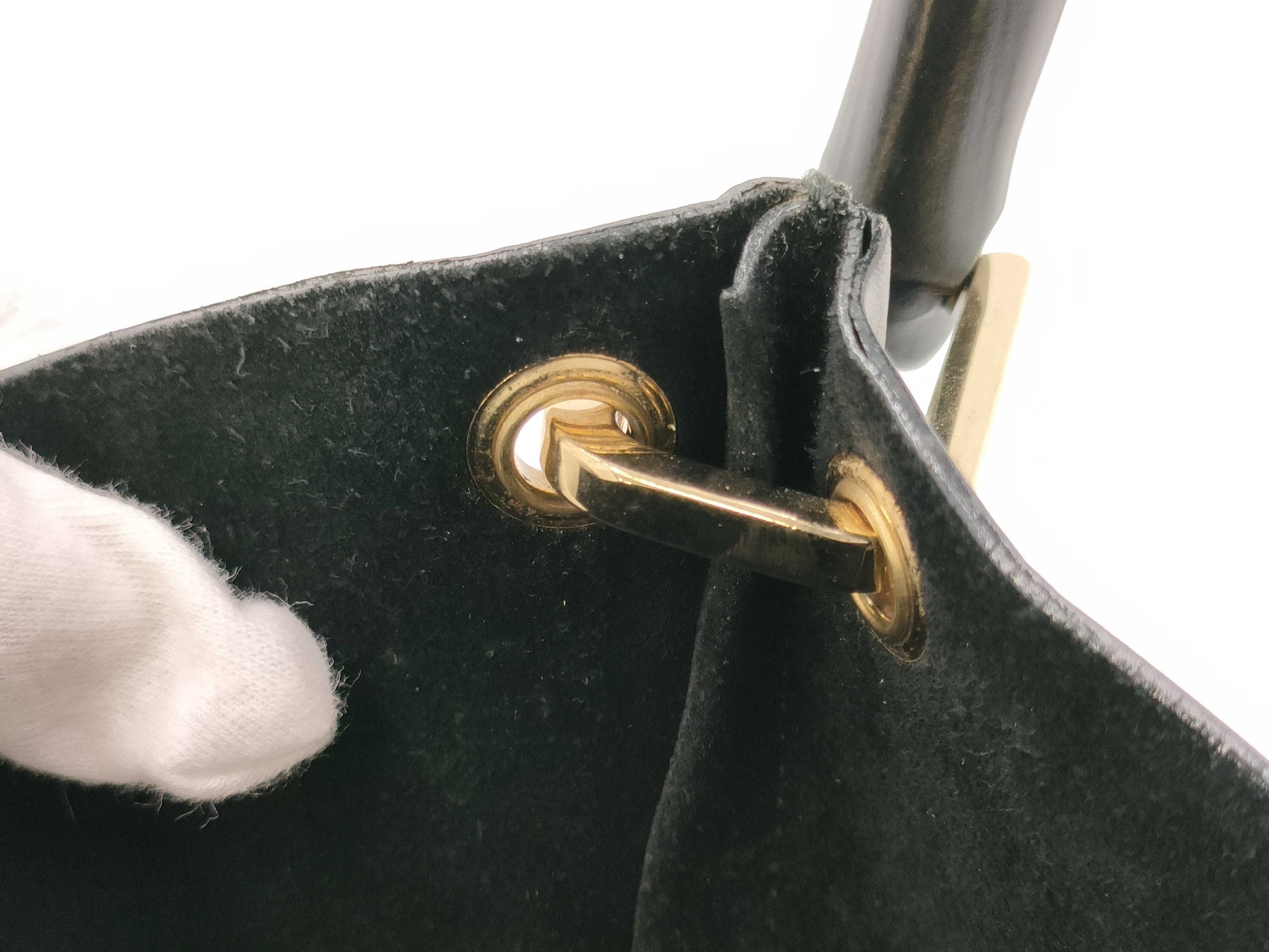 GUCCI Bamboo Semi-Shoulder Leather 001 1998 1883 Shoulder Bag