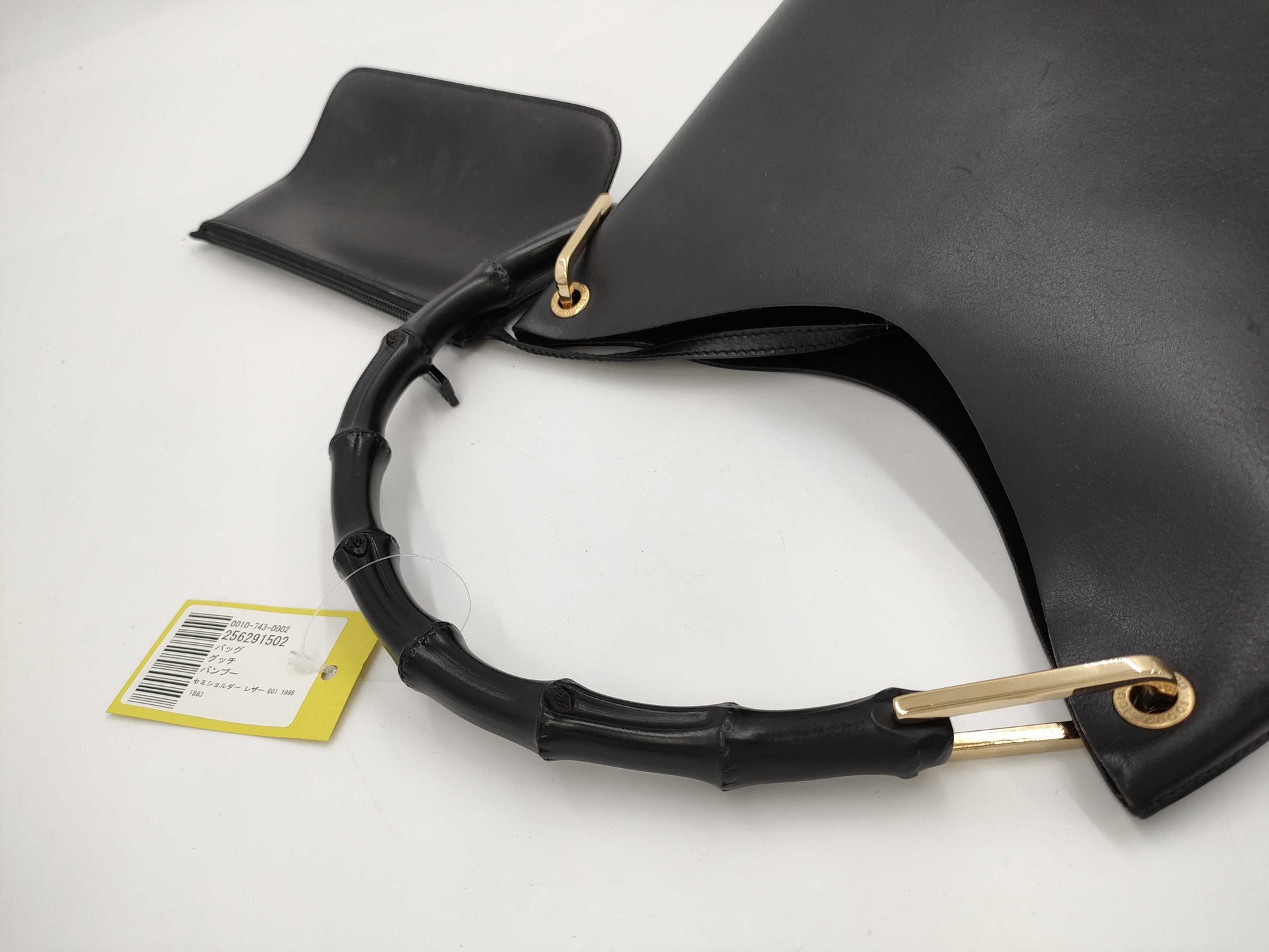 GUCCI Bamboo Semi-Shoulder Leather 001 1998 1883 Shoulder Bag