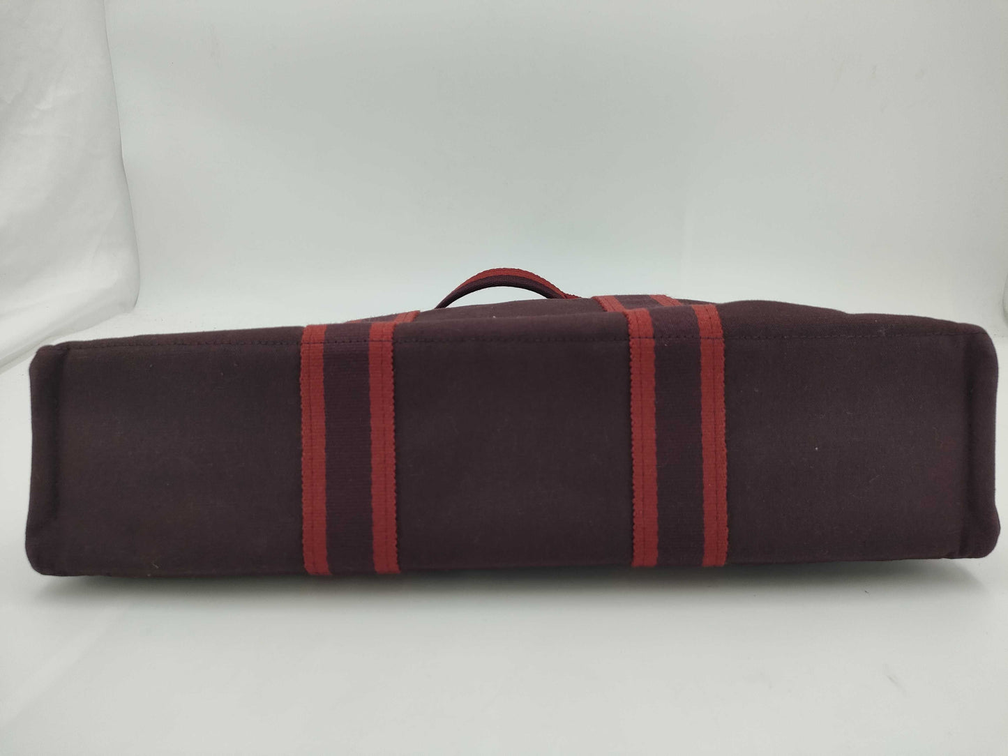 HERMES Foul Tote MM Tote Bag Red x Brown Tote Bag