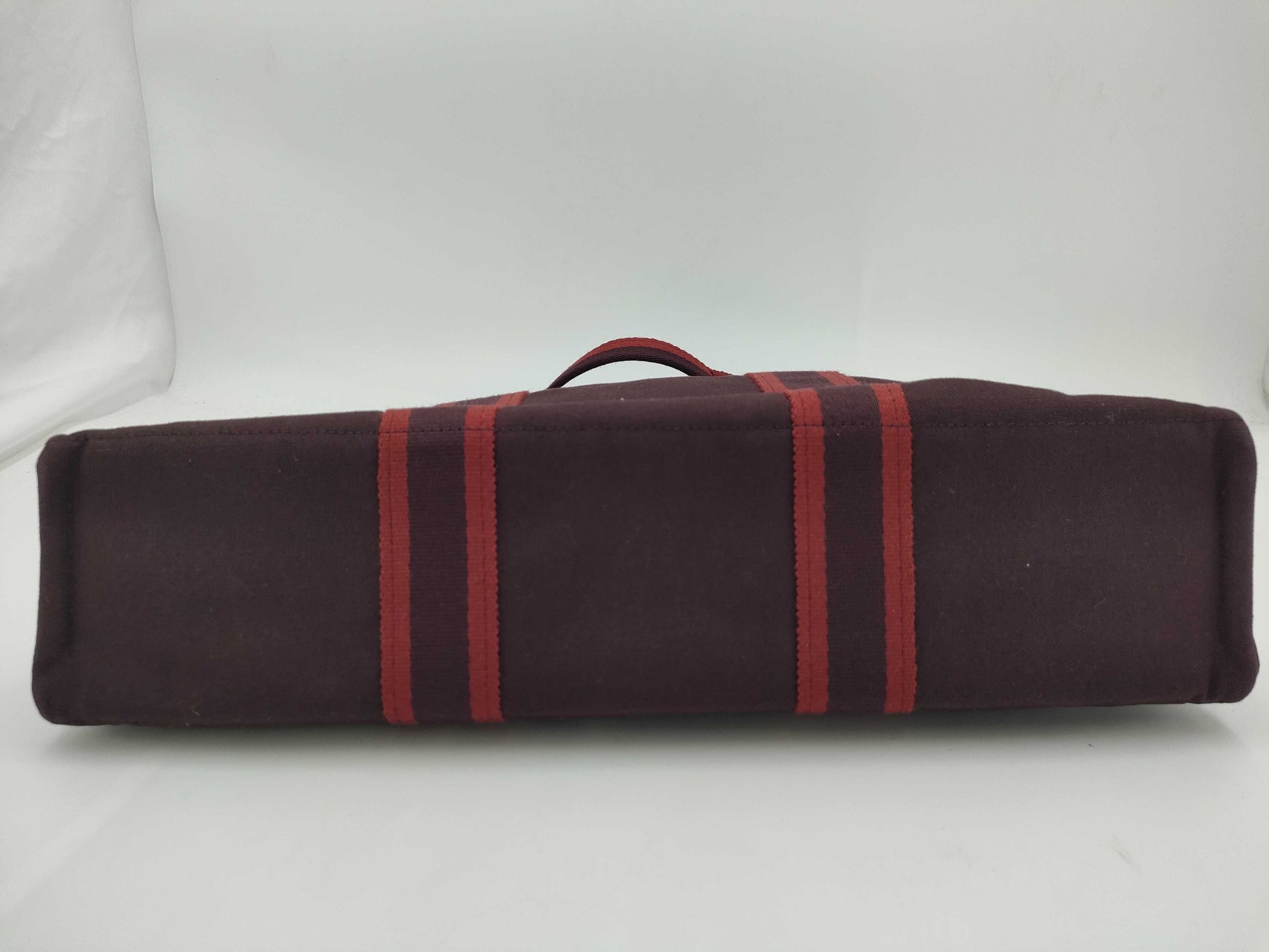 HERMES Foul Tote MM Tote Bag Red x Brown Tote Bag