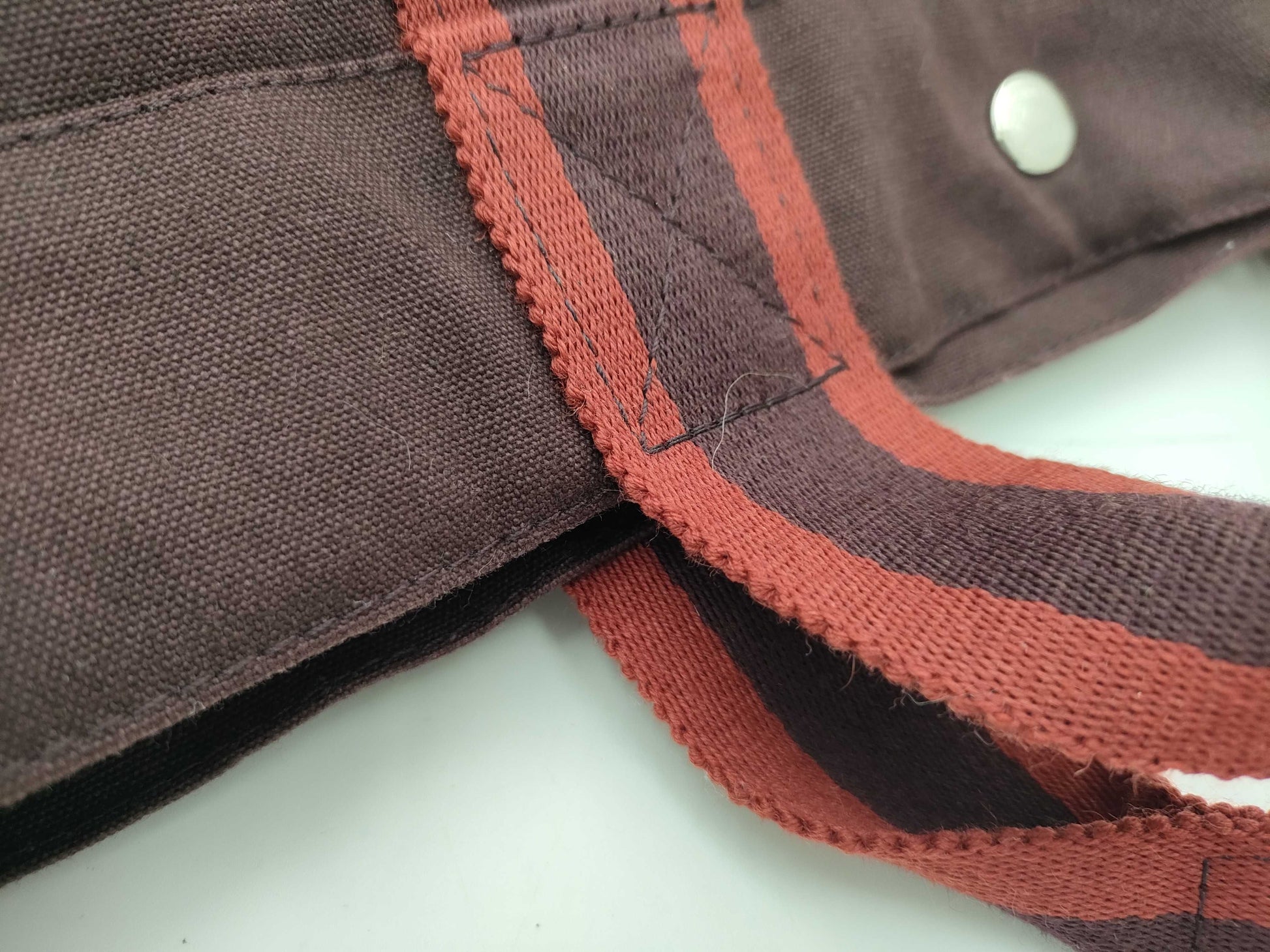 HERMES Foul Tote MM Tote Bag Red x Brown Tote Bag