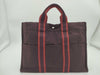 HERMES Foul Tote MM Tote Bag Red x Brown Tote Bag