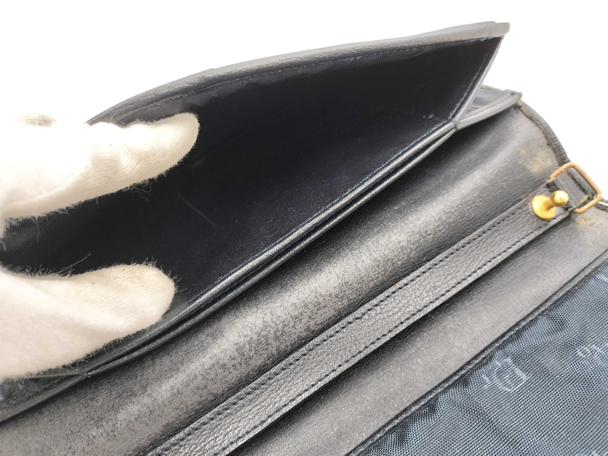 Dior Trotter Boston Brown Canvas Bag 