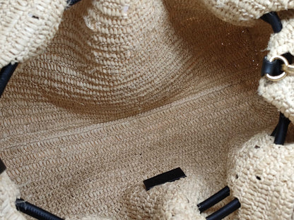 LOEWE Flamenco Raffia Straw Shoulder Bag