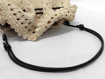 LOEWE Flamenco Raffia Straw Shoulder Bag