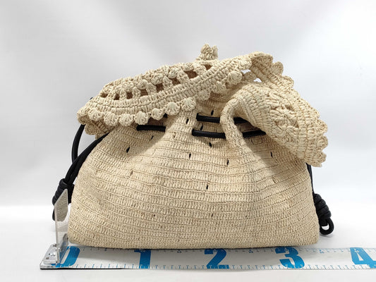 LOEWE Flamenco Raffia Straw Shoulder Bag