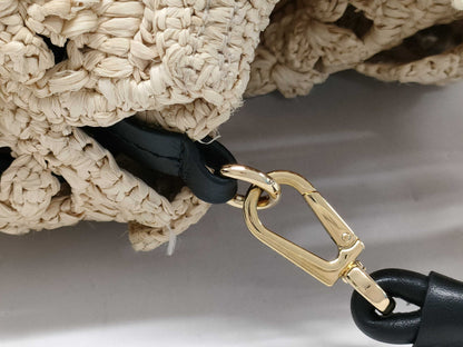 LOEWE Flamenco Raffia Straw Shoulder Bag